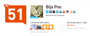 BijaPoo on Klout